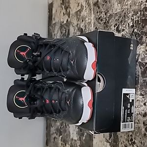 Big Kid's Jordan 6 Rings Black/University Red-White